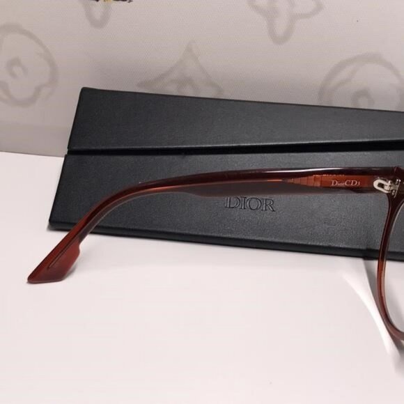 New Authentic Dior CD3 086 51 Ladies Aviator/Pilot Eyeglass Frames – Tortoise - Picture 10 of 11